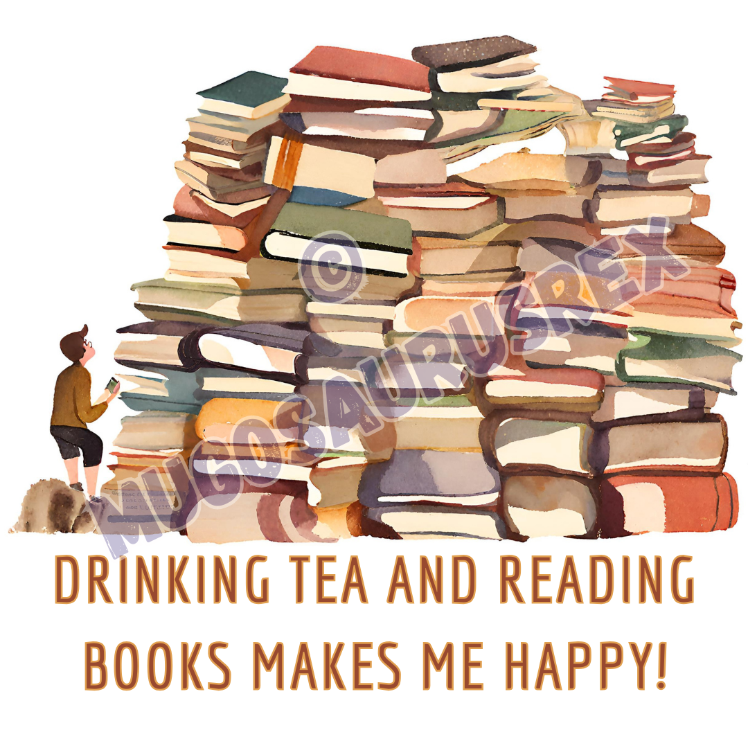 COFFEE AND BOOKS | TEA AND BOOKS | Makes Me Happy | 11oz Ceramic Mug