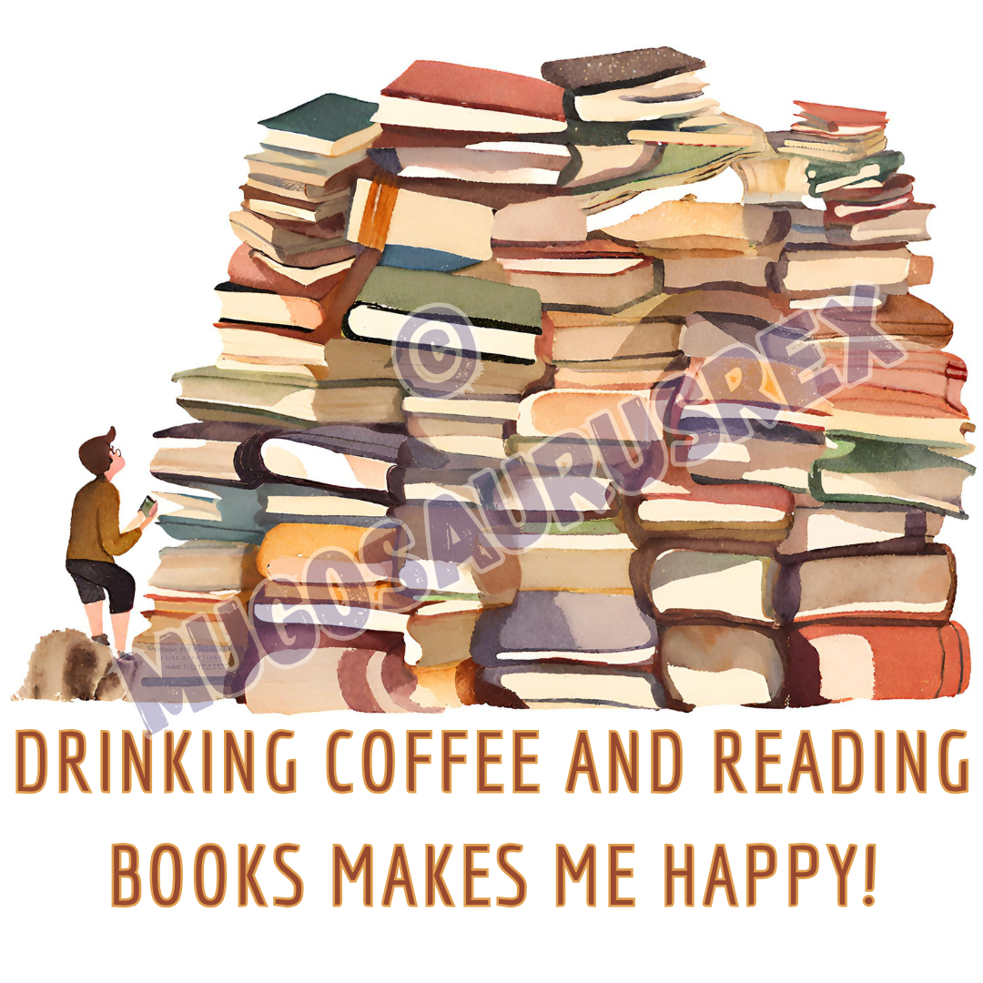 COFFEE AND BOOKS | TEA AND BOOKS | Makes Me Happy | 11oz Ceramic Mug