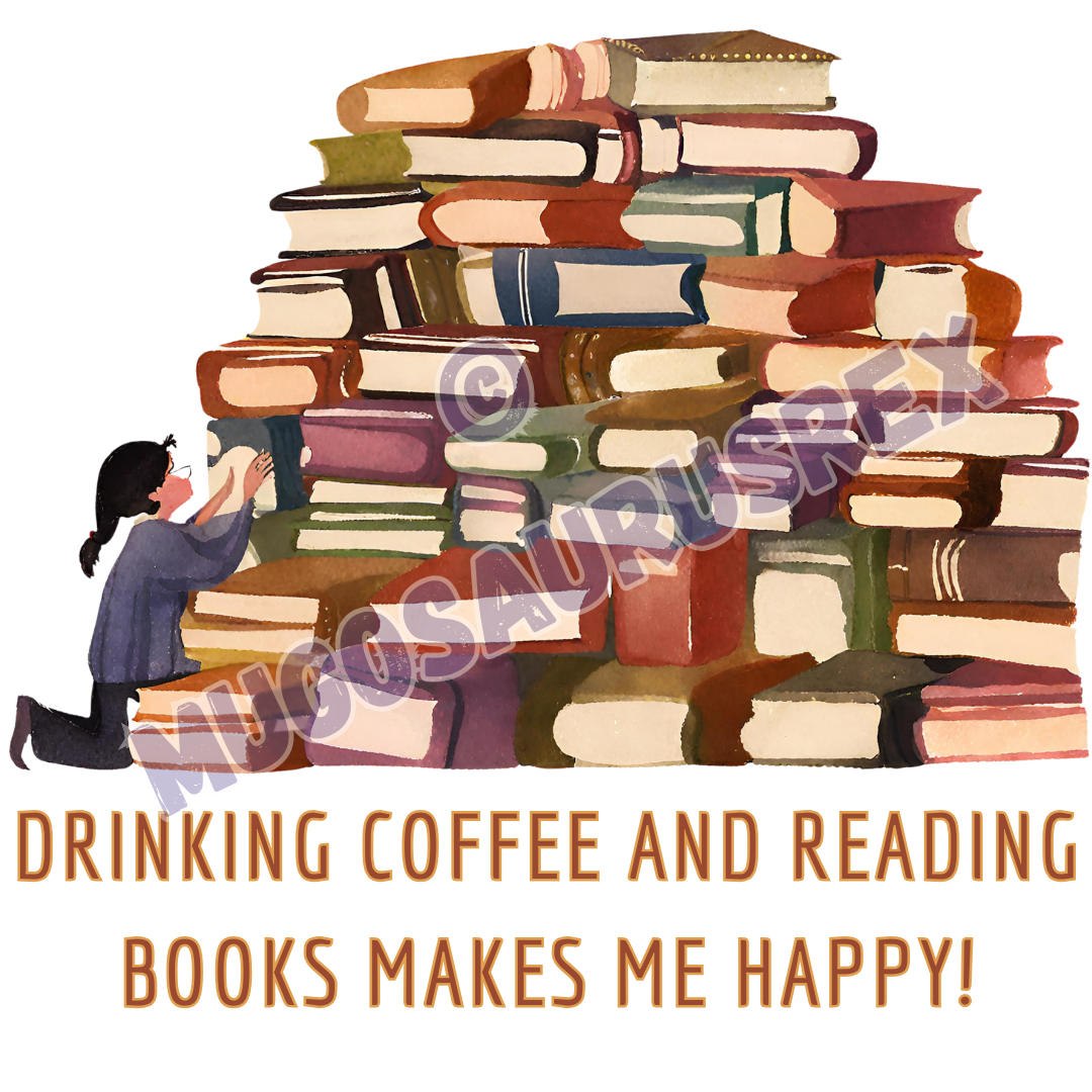 COFFEE AND BOOKS | TEA AND BOOKS | Makes Me Happy | 11oz Ceramic Mug