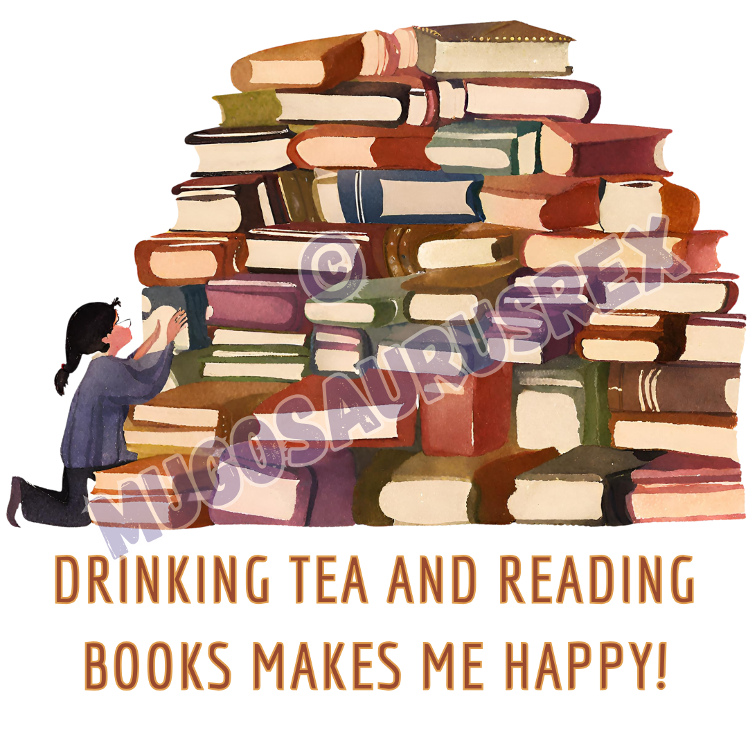 COFFEE AND BOOKS | TEA AND BOOKS | Makes Me Happy | 11oz Ceramic Mug