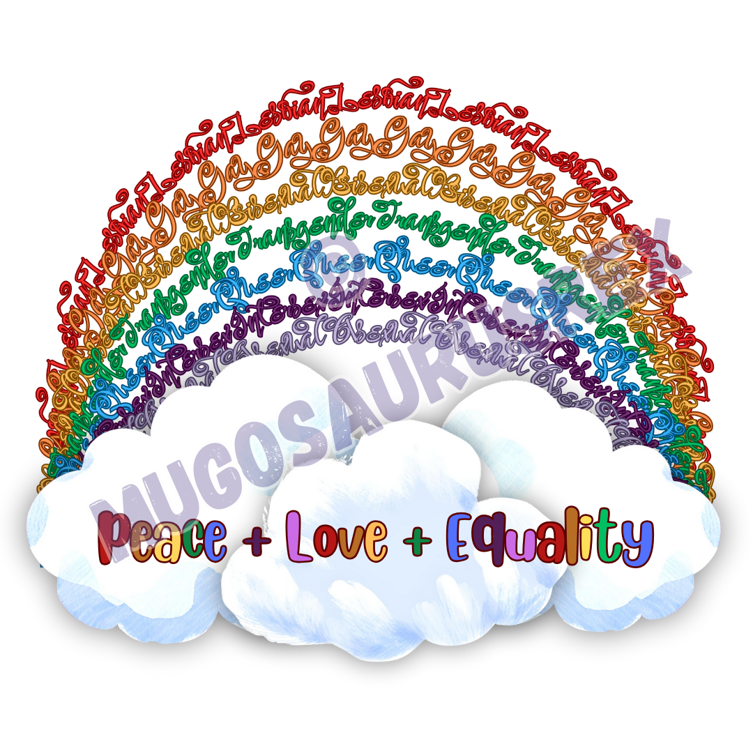 PEACE LOVE EQUALITY | Pride | LGBTQIA+ | 11oz Ceramic Mug