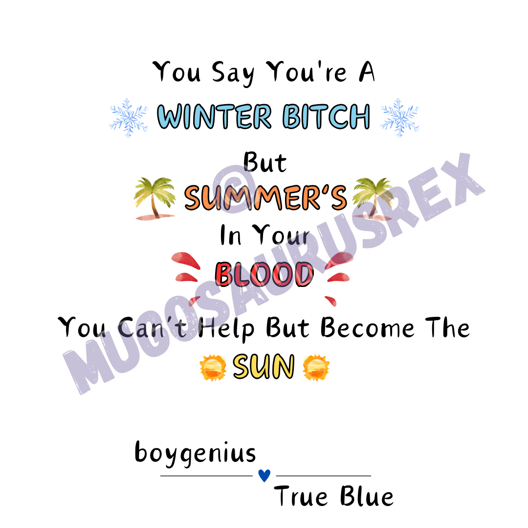BOYGENIUS TRUE BLUE | Lyrics | Julien Baker | Phoebe Bridgers | Lucy Dacus | 11oz Ceramic Mug