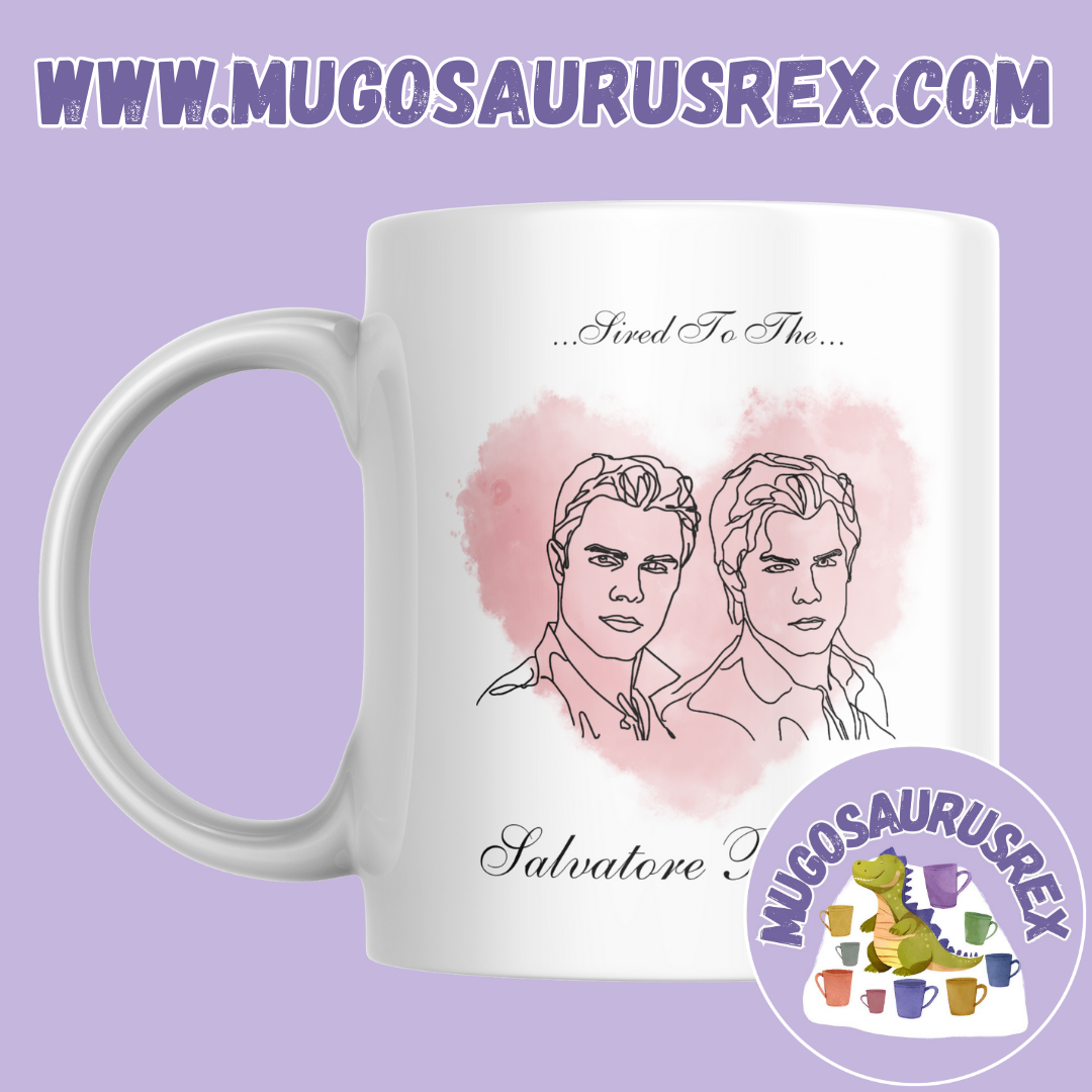 SIRED TO THE SALVATORE BROTHERS | Stefan | Damon | The Vampire Diaries | 11oz Ceramic Mug
