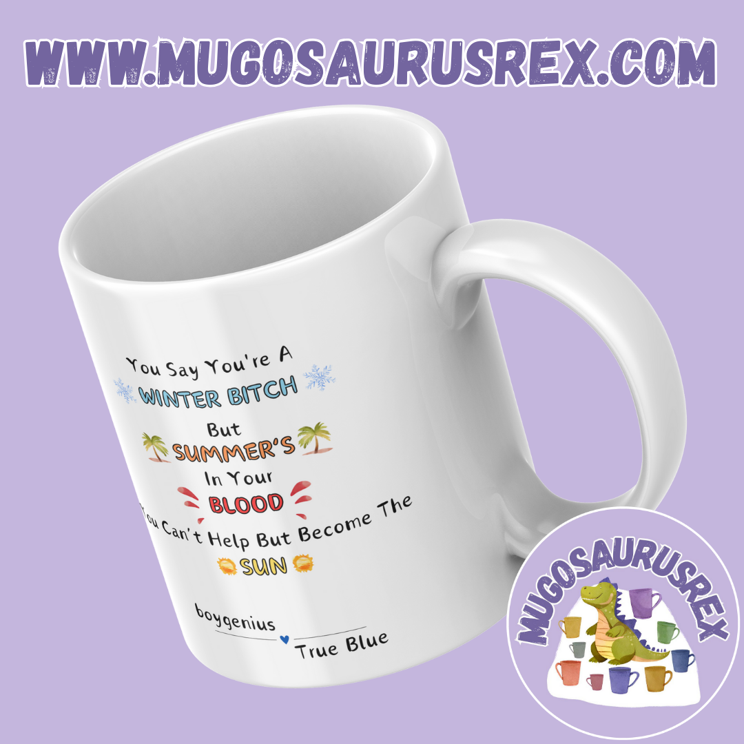 BOYGENIUS TRUE BLUE | Lyrics | Julien Baker | Phoebe Bridgers | Lucy Dacus | 11oz Ceramic Mug