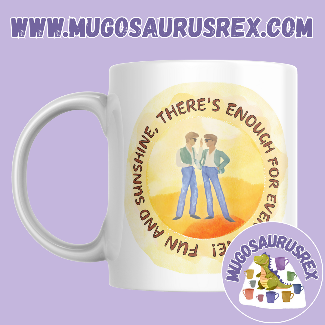 FUN AND SUNSHINE | WHAM! | Lyrics | Club Tropicana | 11oz Ceramic Mug