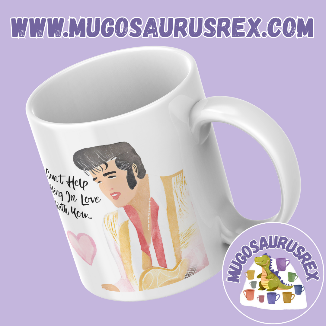 FALLING IN LOVE WITH YOU | ELVIS | Valentines | Wedding | Love | 11oz Ceramic Mug