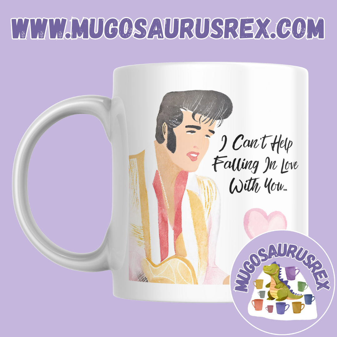 FALLING IN LOVE WITH YOU | ELVIS | Valentines | Wedding | Love | 11oz Ceramic Mug