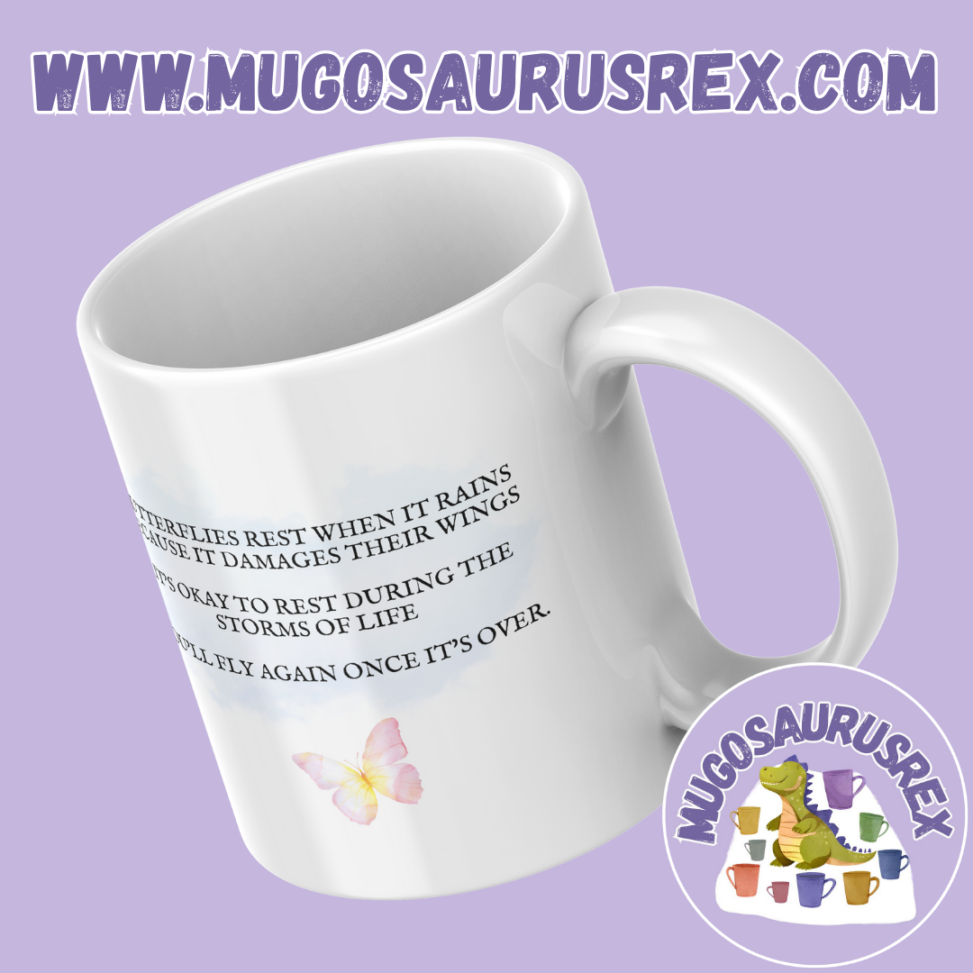 BUTTERFLY | Positivity | Quote | 11oz Ceramic Mug
