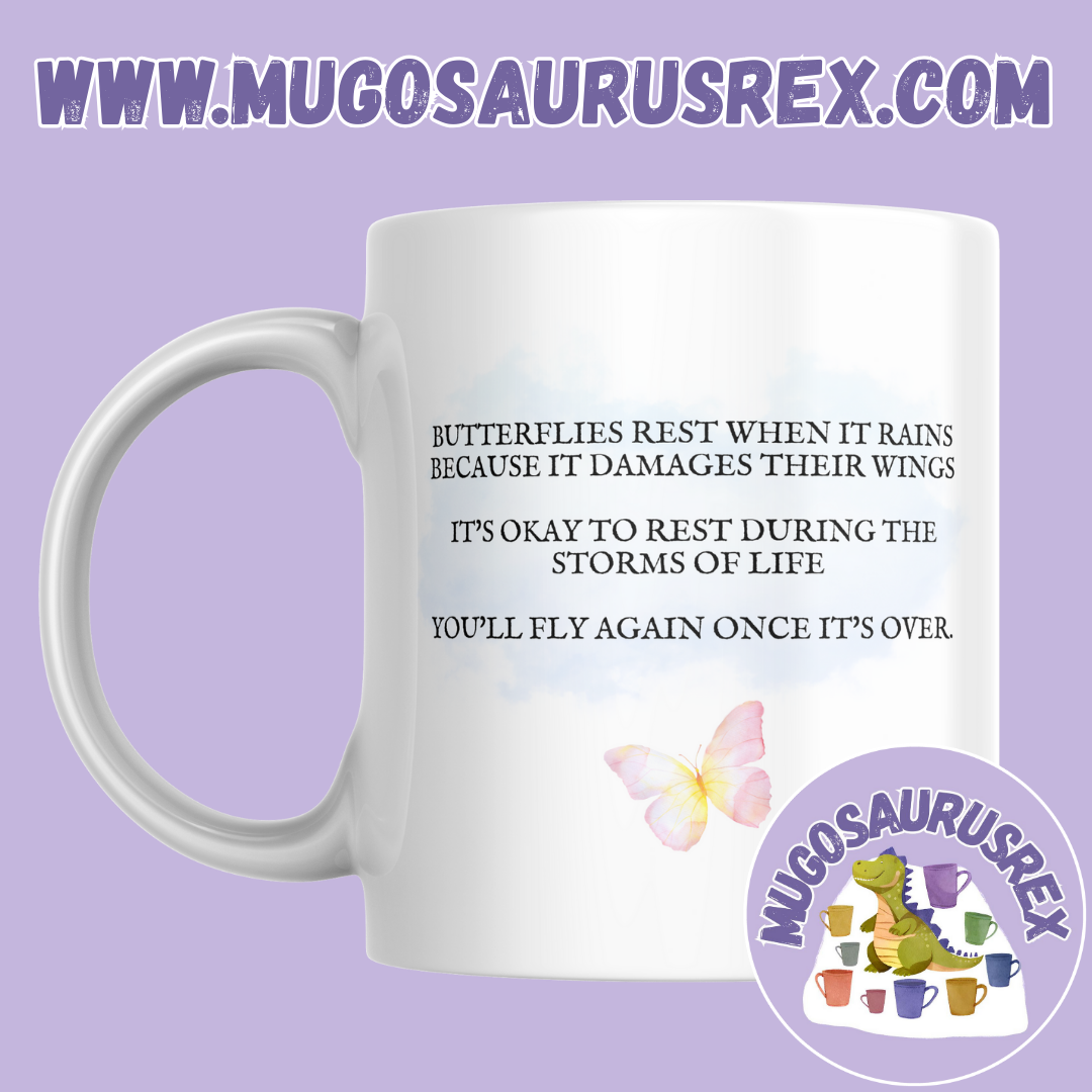 BUTTERFLY | Positivity | Quote | 11oz Ceramic Mug