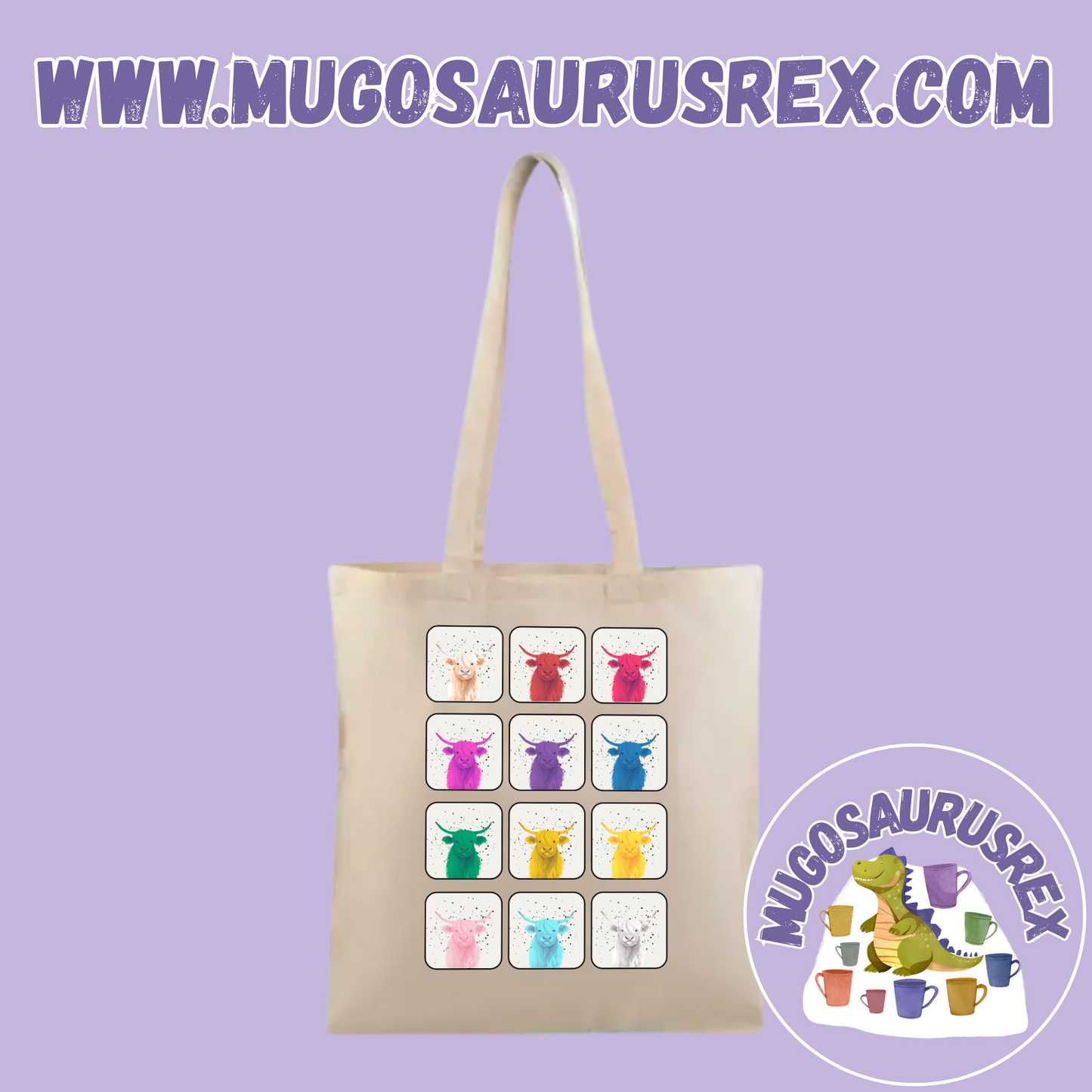 HIGHLAND COW | Pop Art | Shopping Bag | Tote Bag