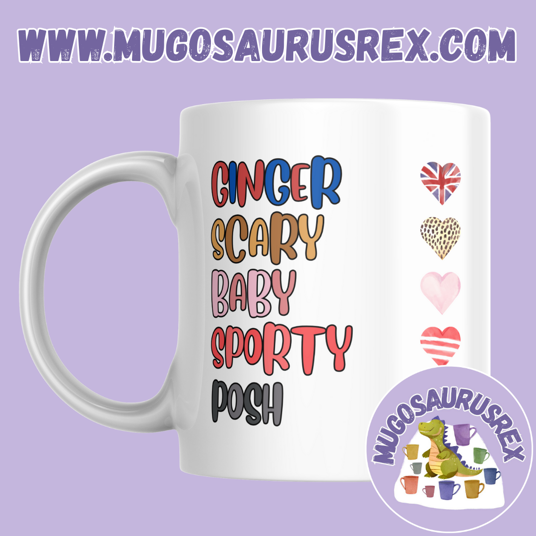 SPICE GIRLS | Spice Names | 90s Nostalgia | 11oz Ceramic Mug