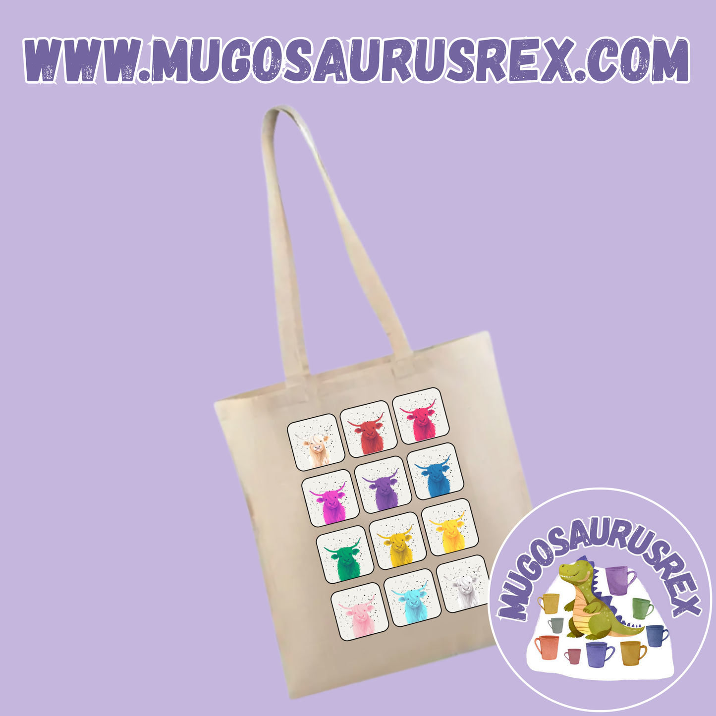 HIGHLAND COW | Pop Art | Shopping Bag | Tote Bag