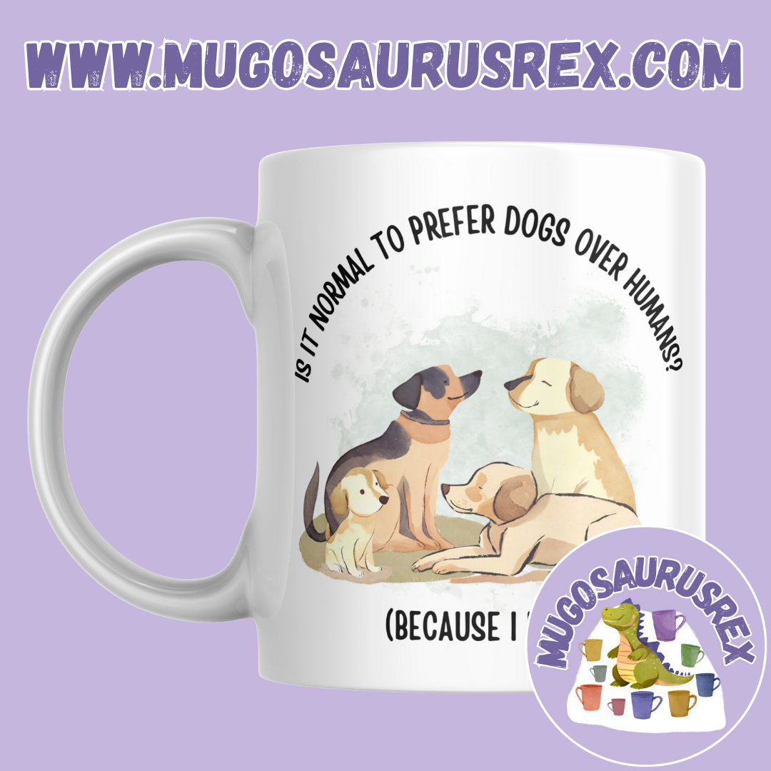 PREFER CATS | DOGS OVER PEOPLE | Animal Lover | People Hater | 11oz Ceramic Mug