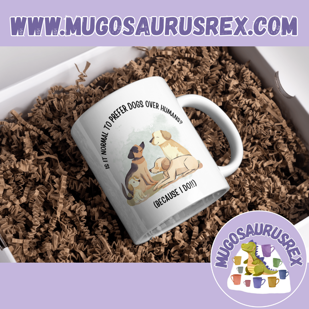PREFER CATS | DOGS OVER PEOPLE | Animal Lover | People Hater | 11oz Ceramic Mug