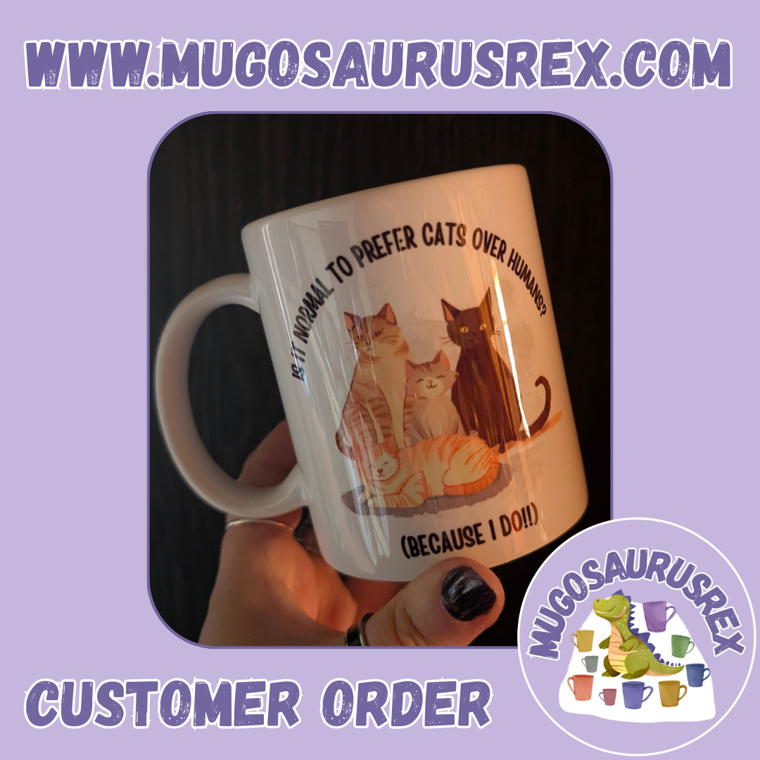 PREFER CATS | DOGS OVER PEOPLE | Animal Lover | People Hater | 11oz Ceramic Mug