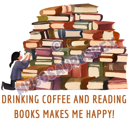 COFFEE AND BOOKS | TEA AND BOOKS | Makes Me Happy | 11oz Ceramic Mug