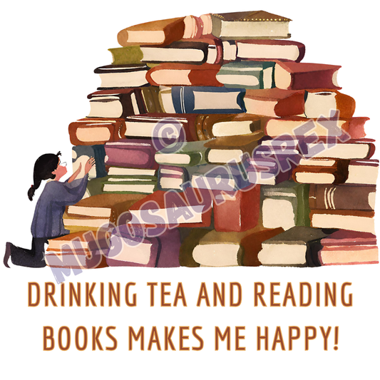 COFFEE AND BOOKS | TEA AND BOOKS | Makes Me Happy | 11oz Ceramic Mug