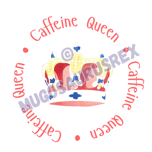 CAFFEINE KING | CAFFEINE QUEEN | Funny | 11oz Ceramic Mug