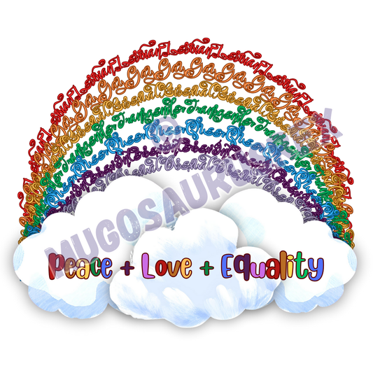 PEACE LOVE EQUALITY | Pride | LGBTQIA+ | 11oz Ceramic Mug