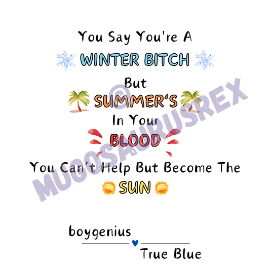 BOYGENIUS TRUE BLUE | Lyrics | Julien Baker | Phoebe Bridgers | Lucy Dacus | 11oz Ceramic Mug